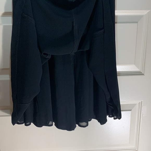 Vintage Lyse Spenard Black skirt women Sz S flowy A Line Ruffle Hem Neutral - Picture 5 of 7
